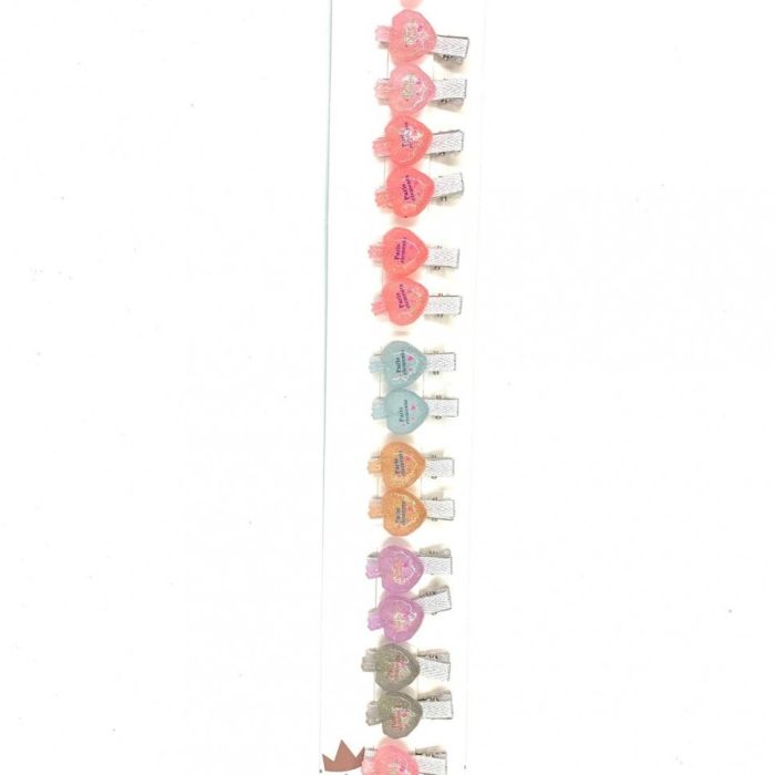 Clip - hair clip, 20 pieces ТHeartУ children's, in assortment.