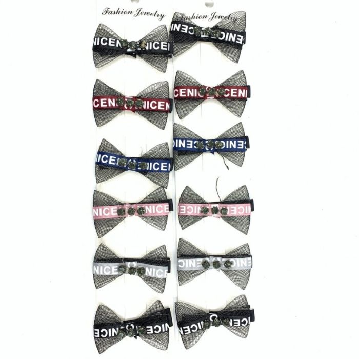 Hair clip clip duck foot 12 pieces ТBow with ribbonУ TV - 02-08 The price is for 1 piece!