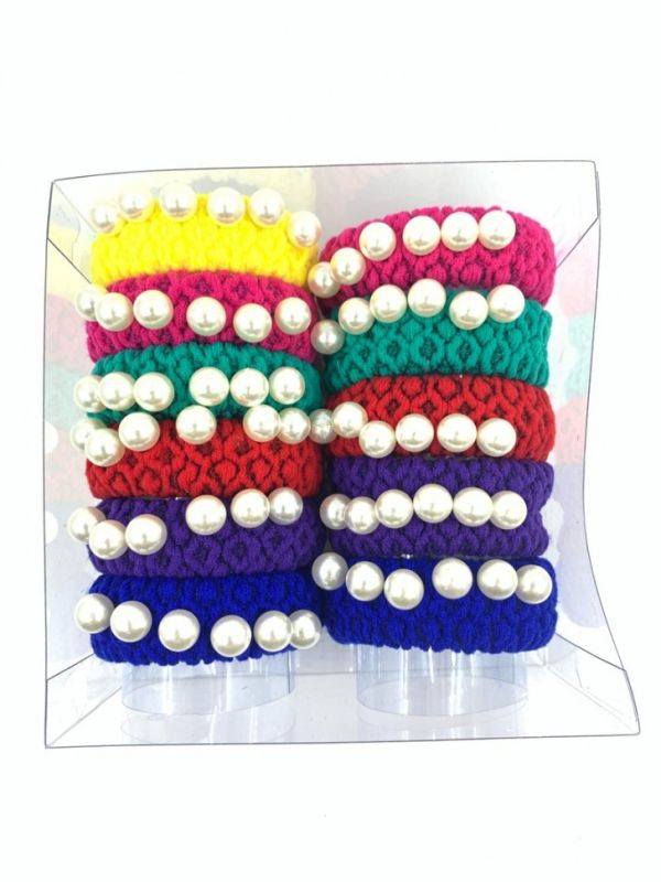 Hair band, 12 pieces thick with pearls, in assortment TV-1346.Price is per package!!!!