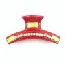 Hair clip - Crab for hair plastic with rhinestones (assortment) (TV-1249) K12